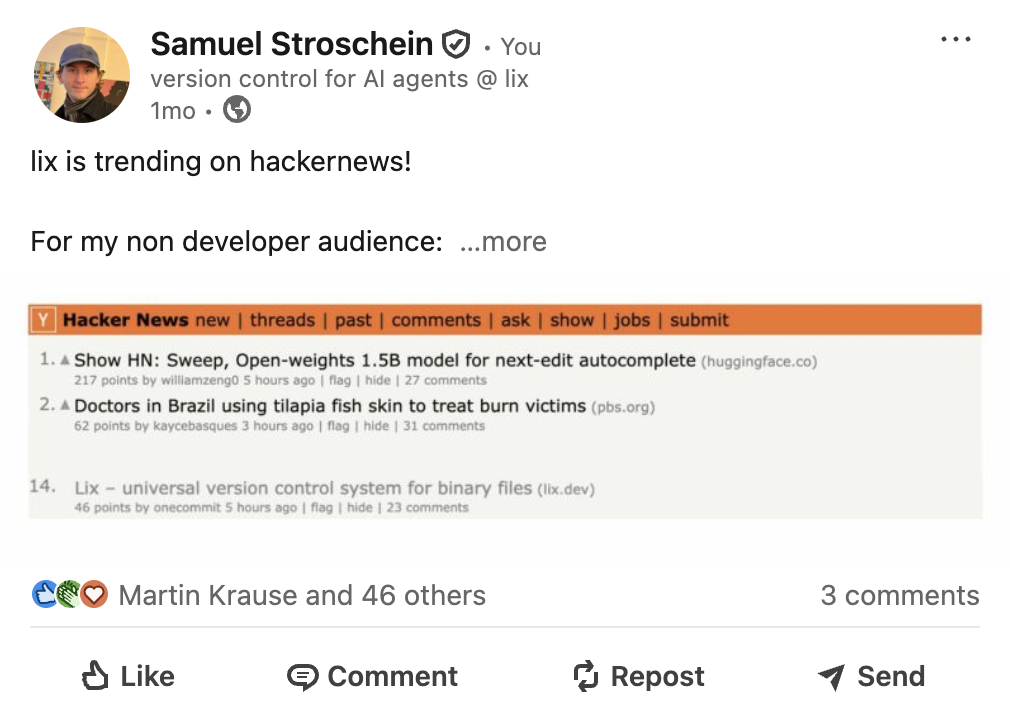 HackerNews trending